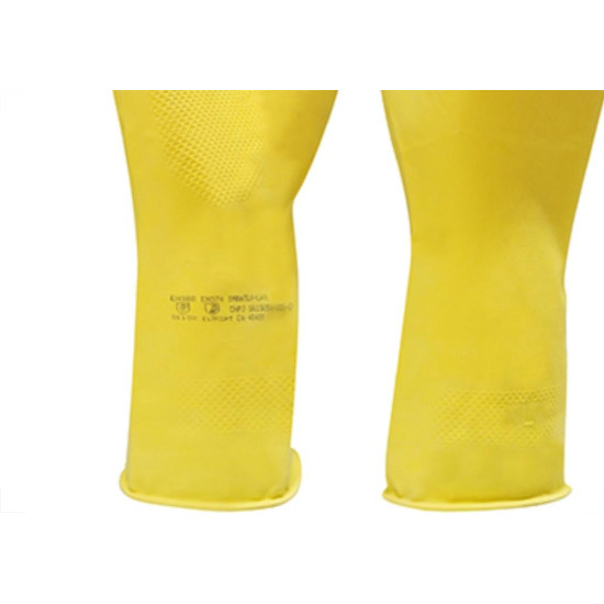 Luva Imbat Latex Verniz Silver Amarelo 10-Gg - Kit C/12 Unidades