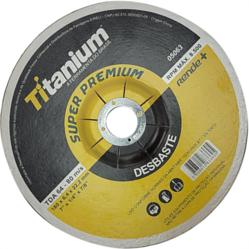 Disco Desbaste Titanium 7X7/8 Disco Desbaste Titanium 7X7/8
