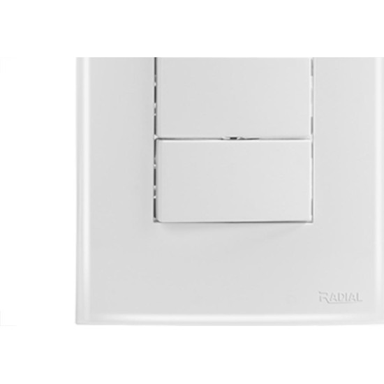 Conjunto Radial Ouro Branco 3 interruptores Simp 1809004