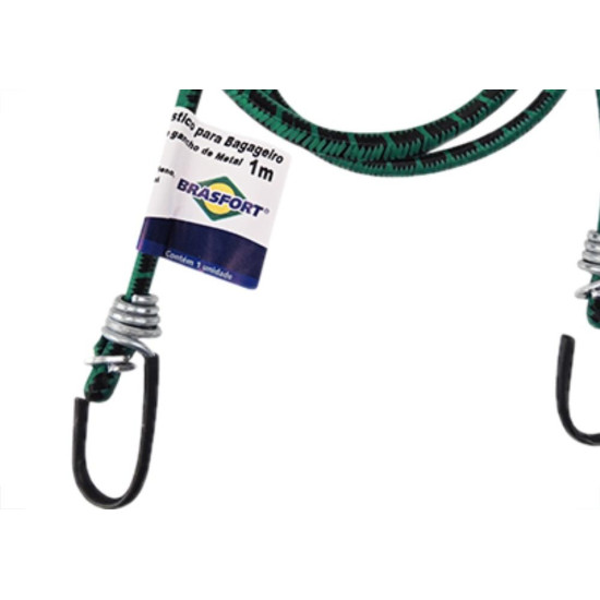 Elastico P/Bagageiro Brasfort 1,00Mt G.Met - Kit C/10 Unidades