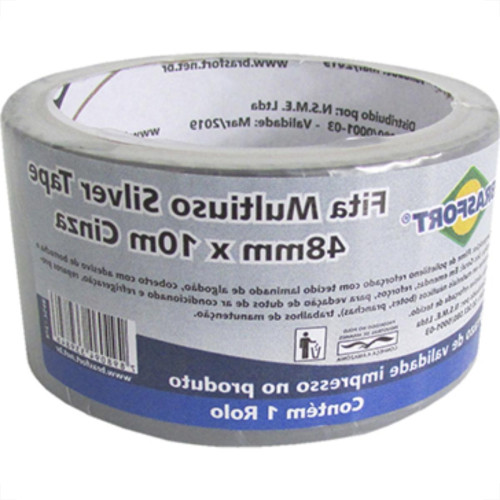 Fita Silver Tape Brasfort Cinza 48Mmx10M Fita Silver Tape Brasfort Cinza 48Mmx10M