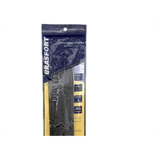 Abracadeira Nylon Brasfort 4,8X350 Preto C/100 Abracadeira Nylon Brasfort 4,8X350 Preto C/100