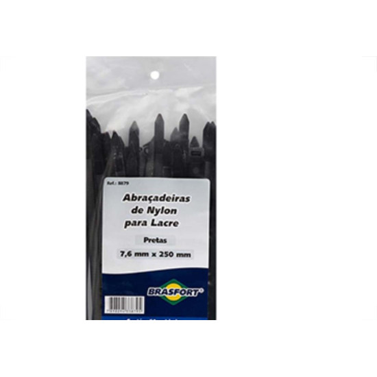 Abracadeira Nylon Brasfort 7,6X250 Preto C/50 Abracadeira Nylon Brasfort 7,6X250 Preto C/50