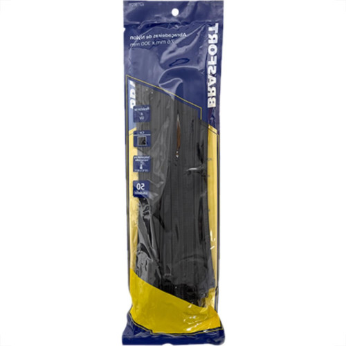 Abracadeira Nylon Brasfort 7,6X300 Preto C/50 Abracadeira Nylon Brasfort 7,6X300 Preto C/50