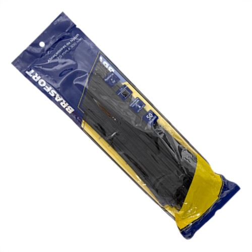 Abracadeira Nylon Brasfort 7,6X300 Preto C/50 Abracadeira Nylon Brasfort 7,6X300 Preto C/50