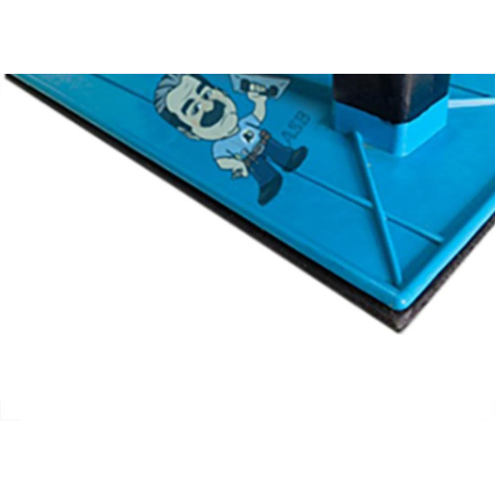 Desempenadeira Pvc Giraldi Azul C/Borracha 18X30 Desempenadeira Pvc Giraldi Azul C/Borracha 18X30