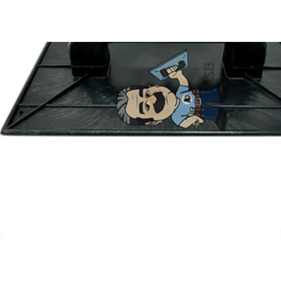 Desempenadeira Pvc Giraldi Preto Corrugada 18X30 Desempenadeira Pvc Giraldi Preto Corrugada 18X30