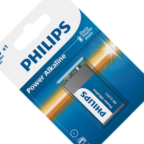 Pilha Alcalina Philips Bateria 9V Pilha Alcalina Philips Bateria 9V