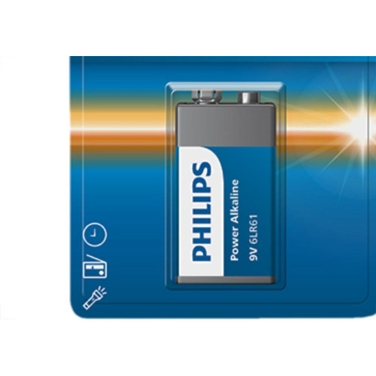 Pilha Alcalina Philips Bateria 9V Pilha Alcalina Philips Bateria 9V
