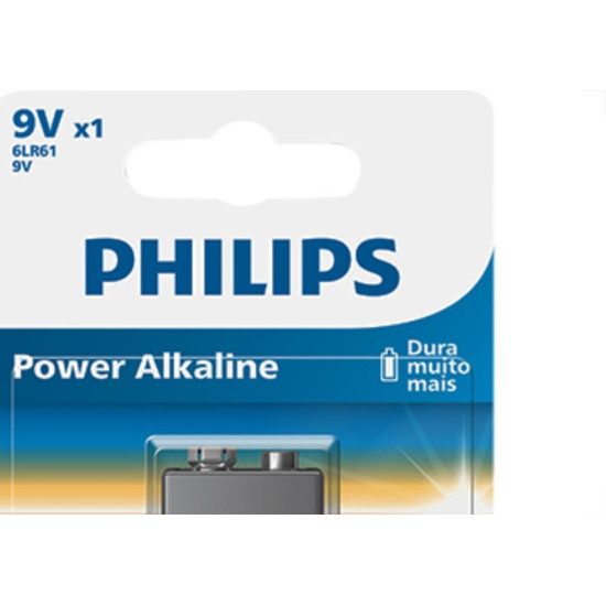 Pilha Alcalina Philips Bateria 9V Pilha Alcalina Philips Bateria 9V