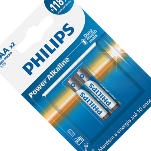 Pilha Alcalina Philips Palito Aaa2 C/2