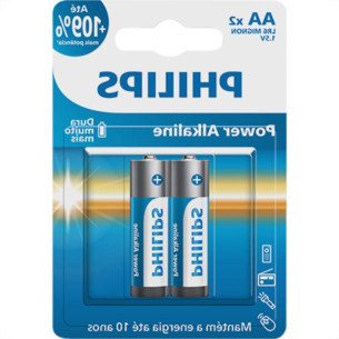 Pilha Alcalina Philips Peq Aa2 C/2