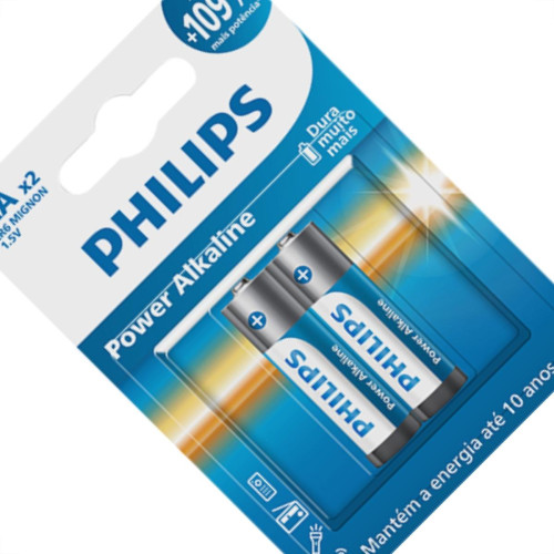 Pilha Alcalina Philips Peq Aa2 C/2