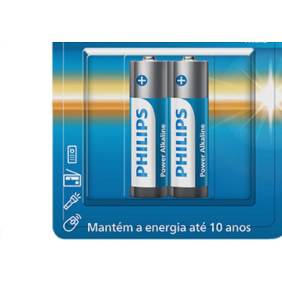 Pilha Alcalina Philips Peq Aa2 C/2