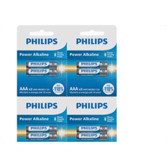 Pilha Alcalina Philips Aaa2 Blister C/12 Pilha Alcalina Philips Aaa2 Blister C/12