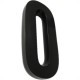 Numero 3D Pvc Deplasti 0 Preto 13Cm