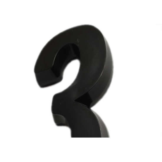 Numero 3D Pvc Deplasti 3 Preto 13Cm