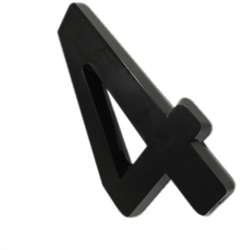 Numero 3D Pvc Deplasti 4 Preto 13Cm Numero 3D Pvc Deplasti 4 Preto 13Cm
