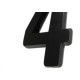 Numero 3D Pvc Deplasti 4 Preto 13Cm Numero 3D Pvc Deplasti 4 Preto 13Cm