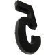 Numero 3D Pvc Deplasti 5 Preto 13Cm Numero 3D Pvc Deplasti 5 Preto 13Cm