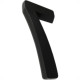 Numero 3D Pvc Deplasti 7 Preto 13Cm