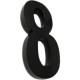 Numero 3D Pvc Deplasti 8 Preto 13Cm