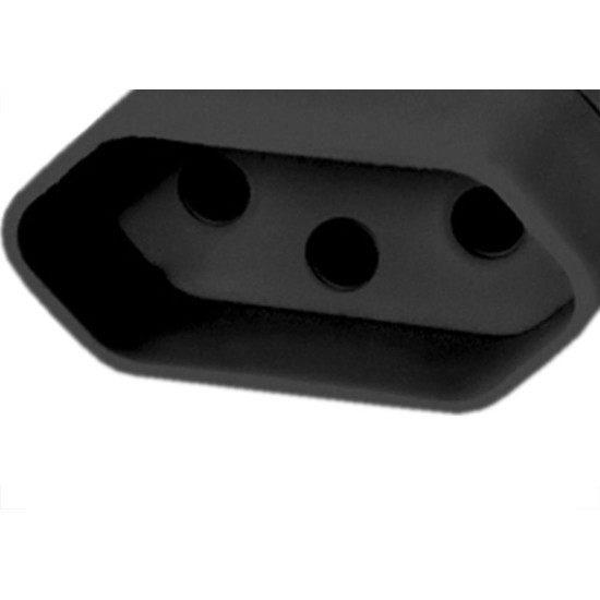 Pino Femea Perlex 2P+T 10A Preto 2043 - Kit C/10 Unidades