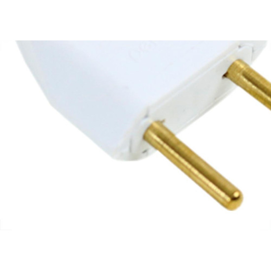 Pino Macho Perlex 2P 20A Branco 1046 - Kit C/10 Unidades Pino Macho Perlex 2P 20A Branco 1046 - Kit C/10 Unidades