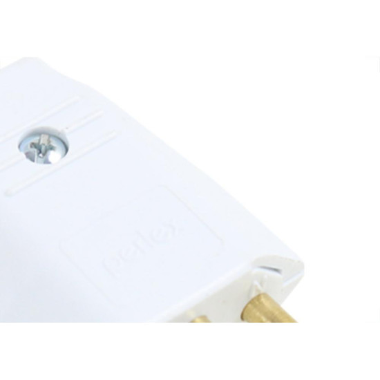 Pino Macho Perlex 2P+T 10A Branco 1043 - Kit C/10 Unidades