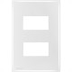 Espelho Placa Radial Mod.Ouro Branco 4X2 2Mod Dis 9004