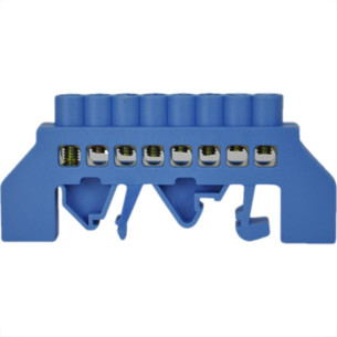 Barram Jng Neutro 12 Termimal Azul 15704 - Kit C/5 Unidades