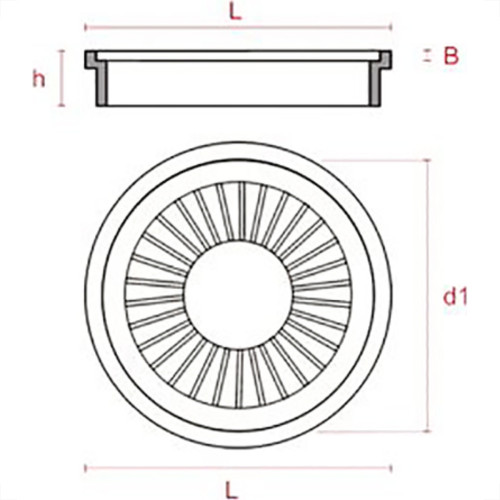 Grelha Plast Comp.Red Branco 15X15 Plastilit