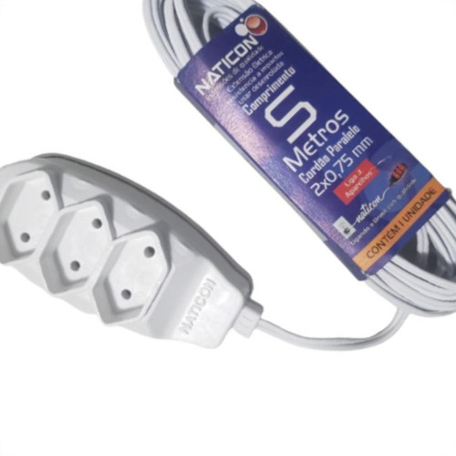 Extensao Naticon Pl 0,75 05Mt Branco