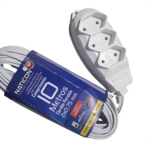 Extensao Naticon Pl 0,75 10Mt Branco