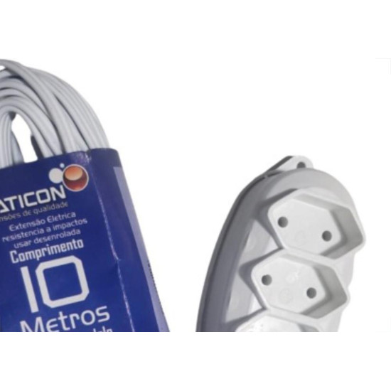 Extensao Naticon Pl 0,75 10Mt Branco
