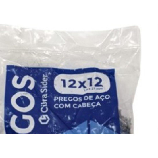 Prego Polido Cibra C/Cabeça  12X12 (1,80X28mm)
