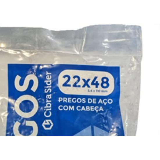 Prego Polido Cibra C/Cabeça  22X48 (5,40X110mm)