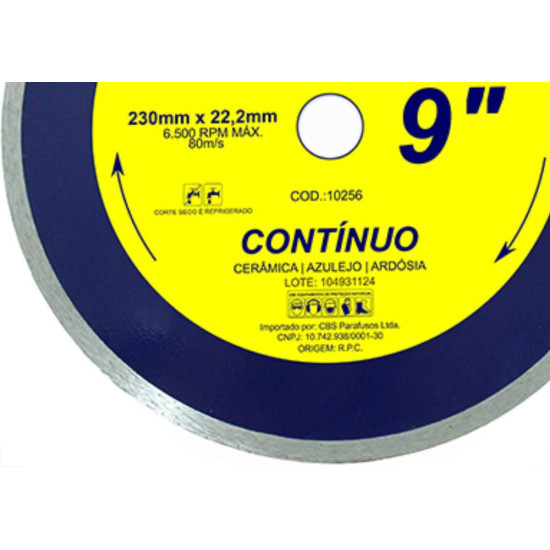 Disco Diam Waves Continuo 9 X 230Mm