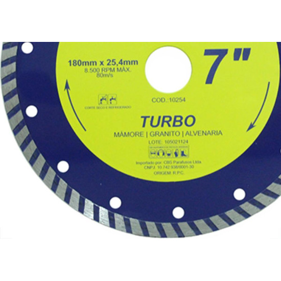 Disco Diam Waves Turbo 7 X 180Mm
