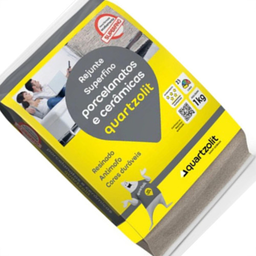 Rejunte Quartz Porcel/Ceram Branco 1K - Kit C/15 Saco