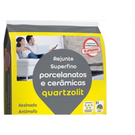 Rejunte Quartz Porcel/Ceram Branco 1K - Kit C/15 Saco