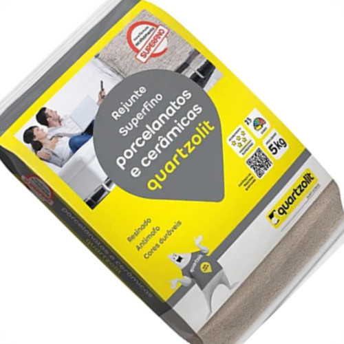 Rejunte Quartz Porcel/Ceram Cinza Platin 5K - Kit C/6 Saco