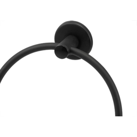 Porta Toalha Argola Hidrolar Preto