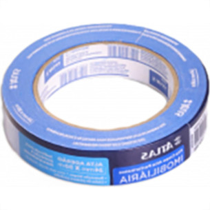 Fita Crepe Atlas Imobiliaria Azul 24Mmx50M