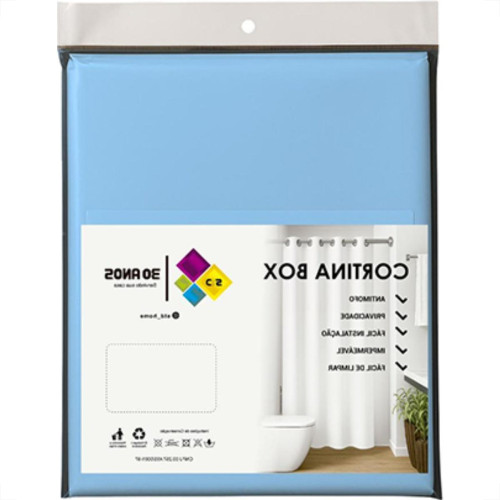 Cortina P/Box Std Pvc Azul 1,40 X1,80M