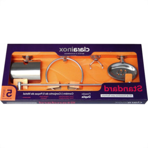 Acessorio P/Banheiro 5Pc Clarainox Cromado