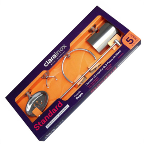 Acessorio P/Banheiro 5Pc Clarainox Cromado