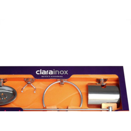 Acessorio P/Banheiro 5Pc Clarainox Cromado