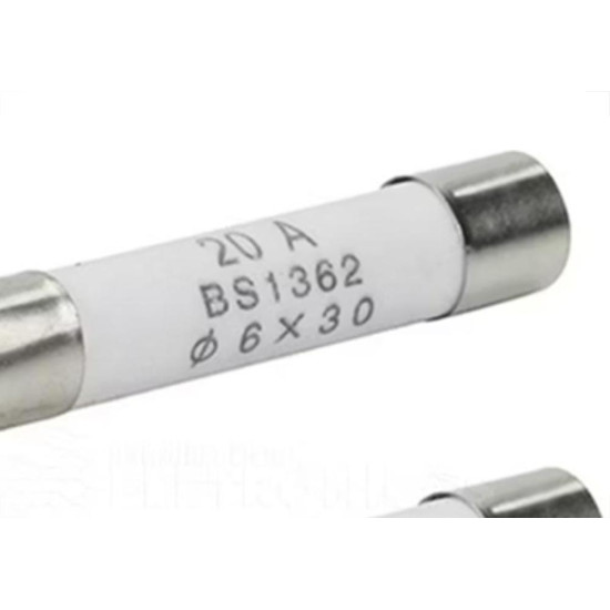 Fusivel P/F Microondas Ceramica 3Ag 20A Jr - Kit C/20 Unidades