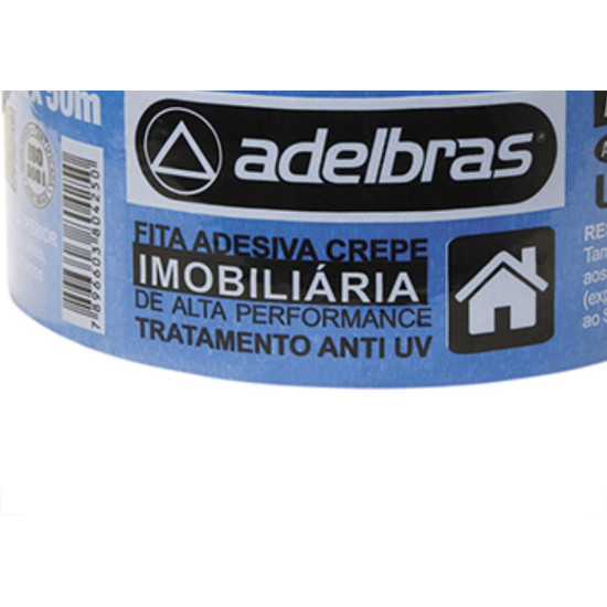 Fita Crepe Adelbras Imobil. Azul 48Mmx50M